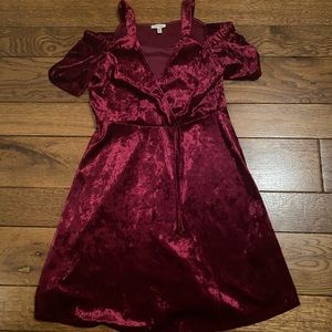 Never worn velvet maroon dress from Nordstrom